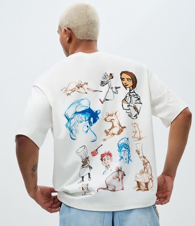 Remera Boxy Manga Corta en Algodón Estampado Ratatouille 1