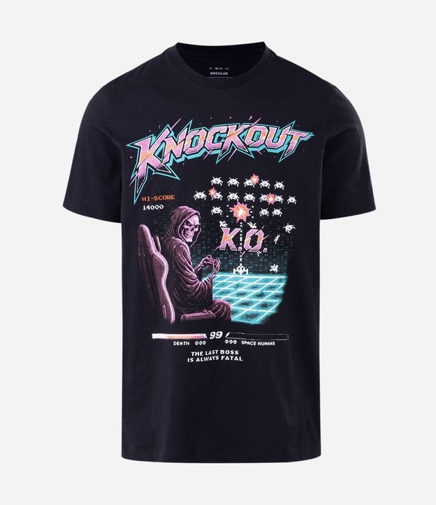 Remera Manga Corta en Algodón con Estampado Knockout 4