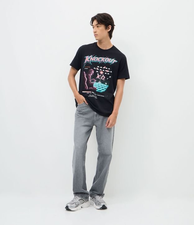 Remera Manga Corta en Algodón con Estampado Knockout 3