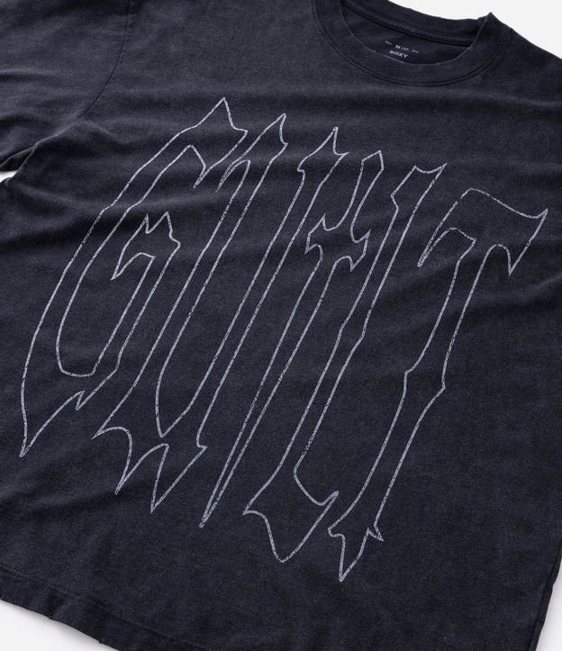 Remera Boxy Manga Corta en Algodón con Lettering Guilt 10