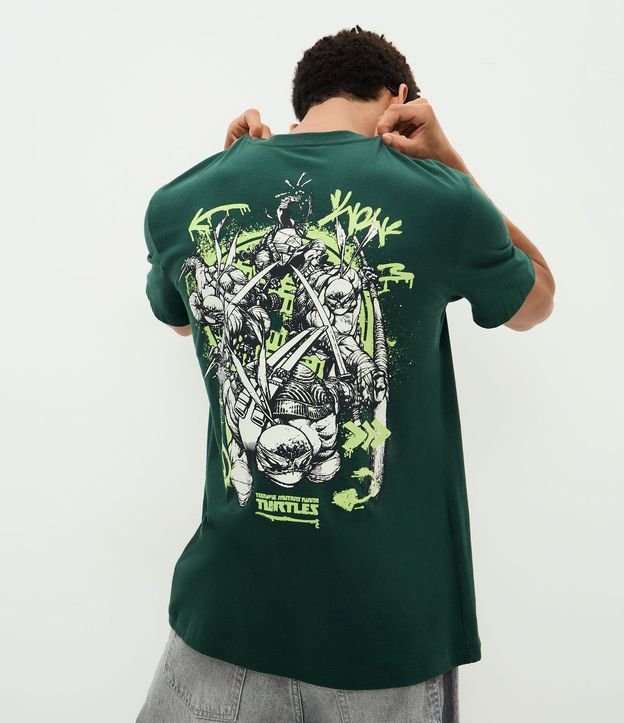 Remera Comfort en Algodón Manga Corta con Estampa de las Tortugas Ninja 1
