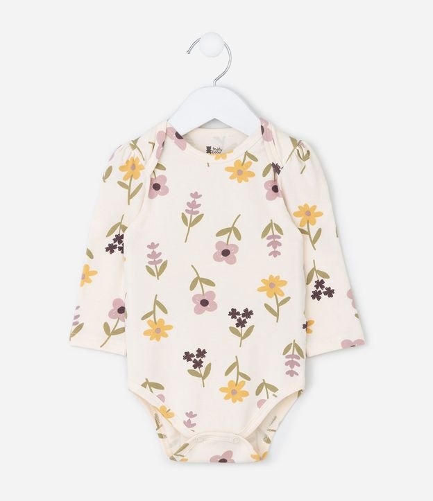 Body Infantil con Estampa Floral – Talle 0 a 18 Meses