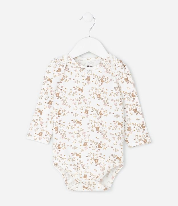 Body Infantil con Estampado de Animales y Flores – Talle RN a 18 Meses 2