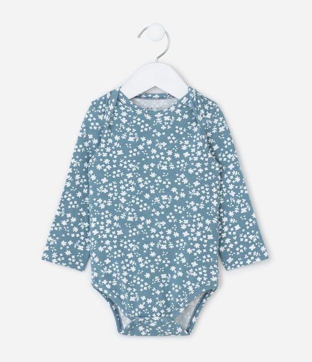 Body Infantil Manga Larga con Estampado Floral Liberty – Talle 0 a 18 Meses 2