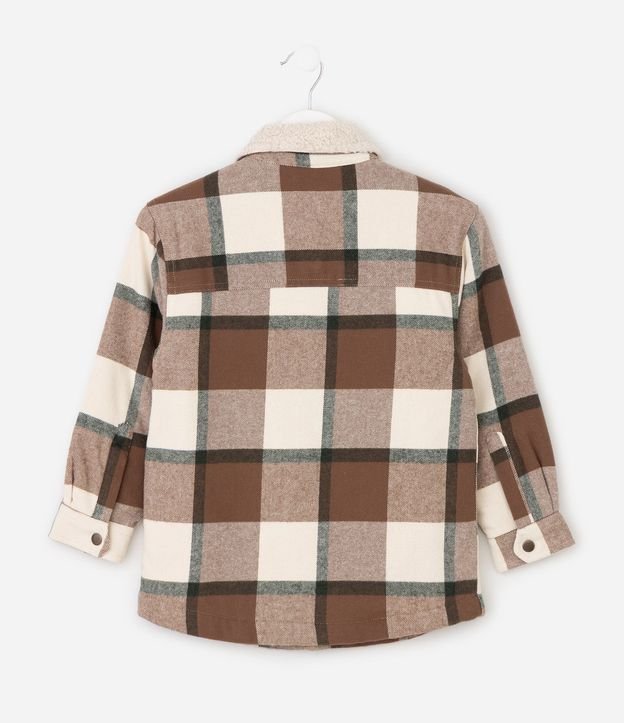 Camisa Infantil de Cuadros con Forro en Sherpa – Talle 5 a 14 años 3