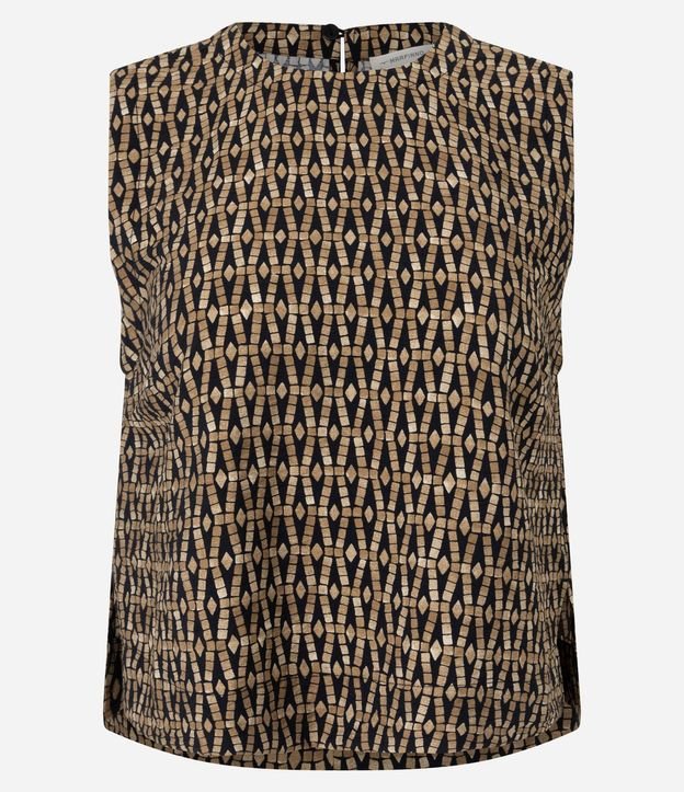 Blusa en Viscosa con Estampa Geométrica