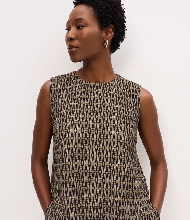 Blusa en Viscosa con Estampa Geométrica