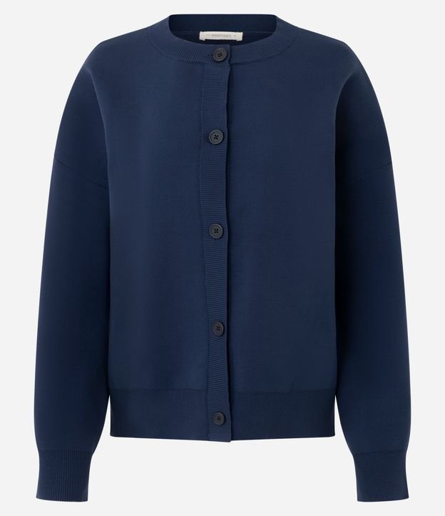 Cardigan Over en Punto con Botones y Puños Ajustados 6