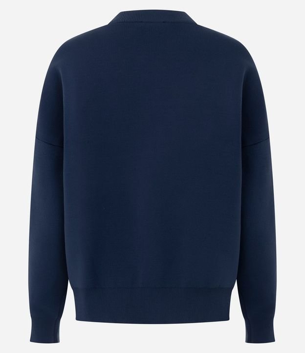 Cardigan Over en Punto con Botones y Puños Ajustados 8