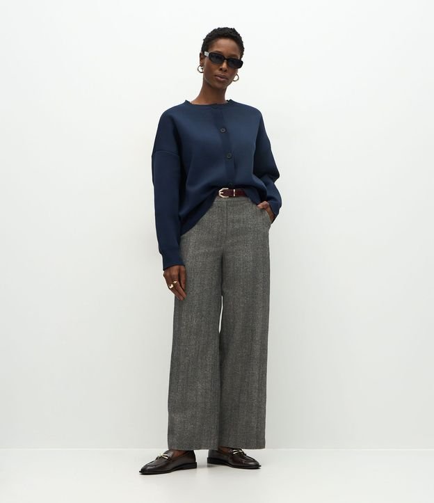 Cardigan Over en Punto con Botones y Puños Ajustados 3