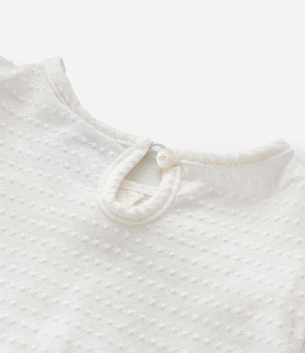 Blusa Infantil con Volados y Moñitas Aplicadas – Talle 0 a 18 Meses 7