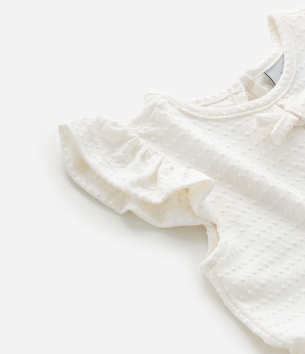 Blusa Infantil con Volados y Moñitas Aplicadas – Talle 0 a 18 Meses 8