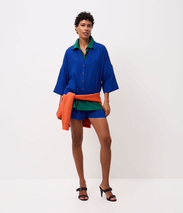 Camisa en Viscolino con Cuello Padre 2