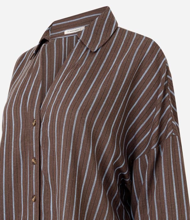 Camisa en Viscolino con Estampado Rayada 2