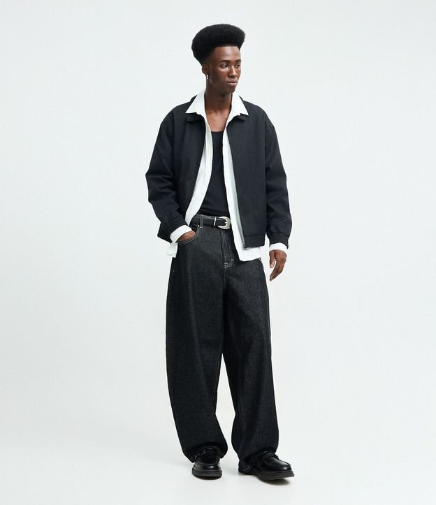 Pantalón Baggy Balloon en Jeans Denim Liso
