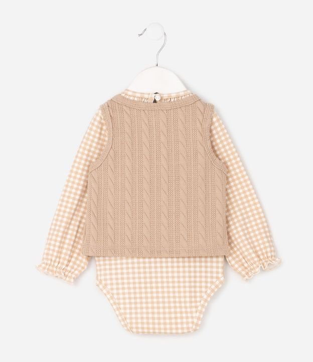 Body Infantil con Chaleco en Textura Punto – Talle 0 a 18 Meses 3