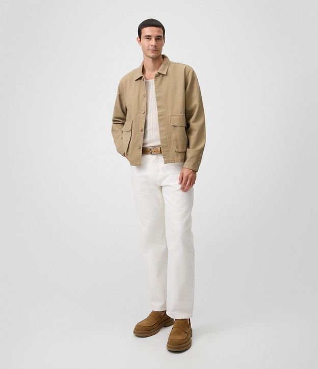 Camisa Overshirt en Sarga con Bolsillos 2