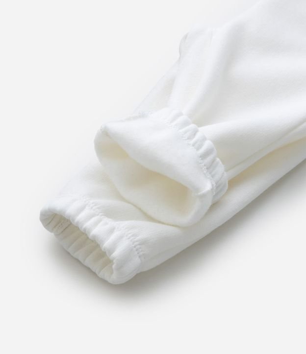 Pantalón Infantil en Algodón con Felpa y Moña – Talle 0 a 18 Meses 5