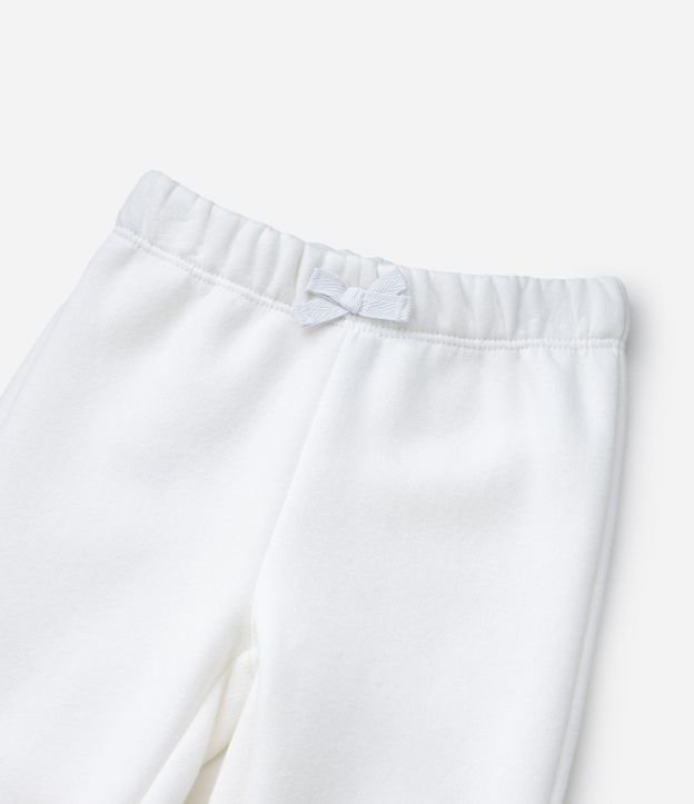 Pantalón Infantil en Algodón con Felpa y Moña – Talle 0 a 18 Meses 6