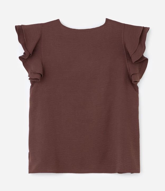 Blusa en Crepé con Volado en el Hombro Curve & Plus Size 5