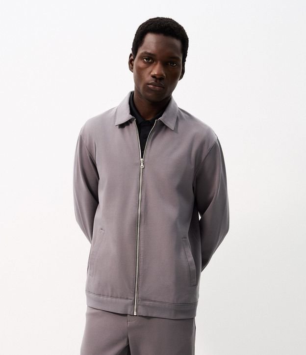 Campera en Sarga con Cremallera y Bolsillos 5