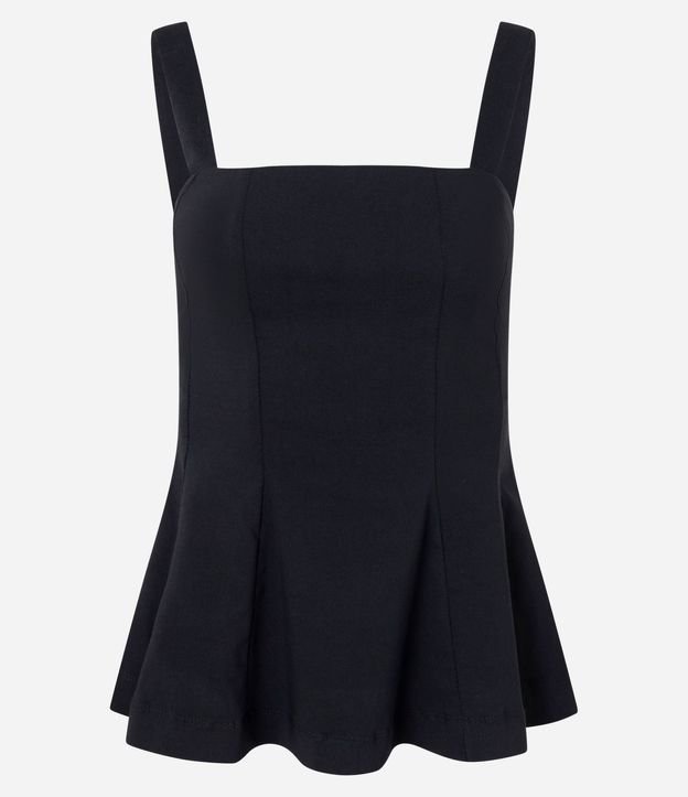 Blusa Peplum en Bengalina con Bretel Ancho 5