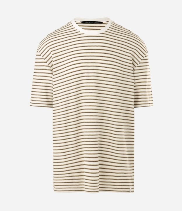 Remera Boxy Rayada en Algodón Hilo Teñido 4