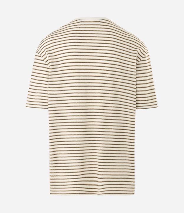 Remera Boxy Rayada en Algodón Hilo Teñido 5