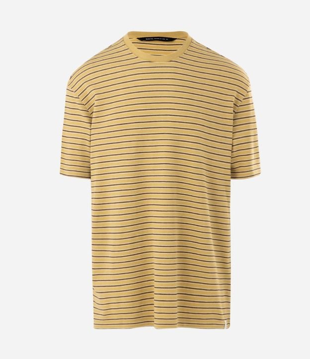 Remera Boxy Rayada en Algodón Hilo Teñido 8