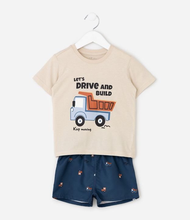 Conjunto Infantil con Estampa de Fullprint Carritos – Talle 1 a 6 años 2