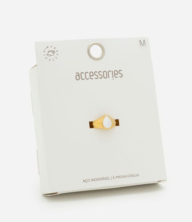 Anillo Metalizado con Madreperla 4