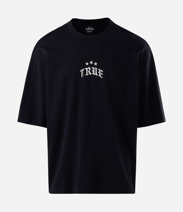 Remera Oversized en Algodón con Estampado True Star 4