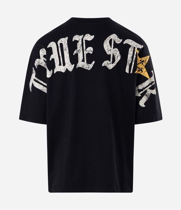 Remera Oversized en Algodón con Estampado True Star 5