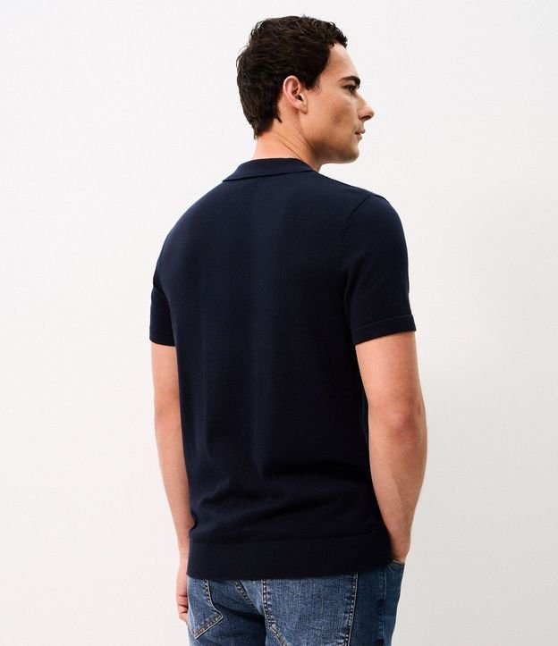 Polo Texturizada Half Zipper Algodón 3