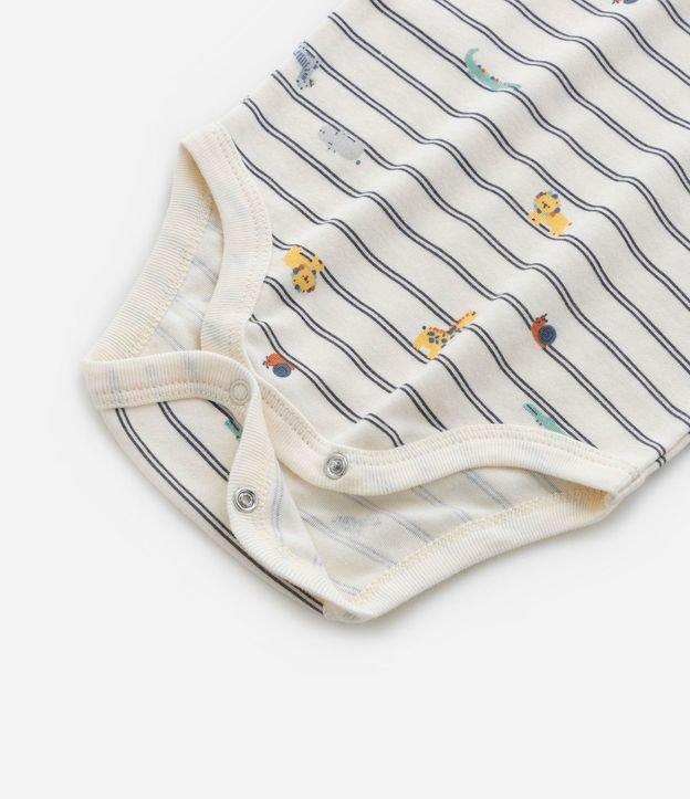 Conjunto Infantil Body Listrado y Pantalón con Estampado Girafa – Talle RN a 18 Meses 5