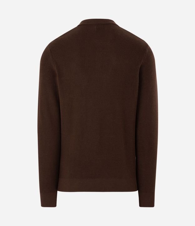 Suéter Texturizado con Cuello Polo 5