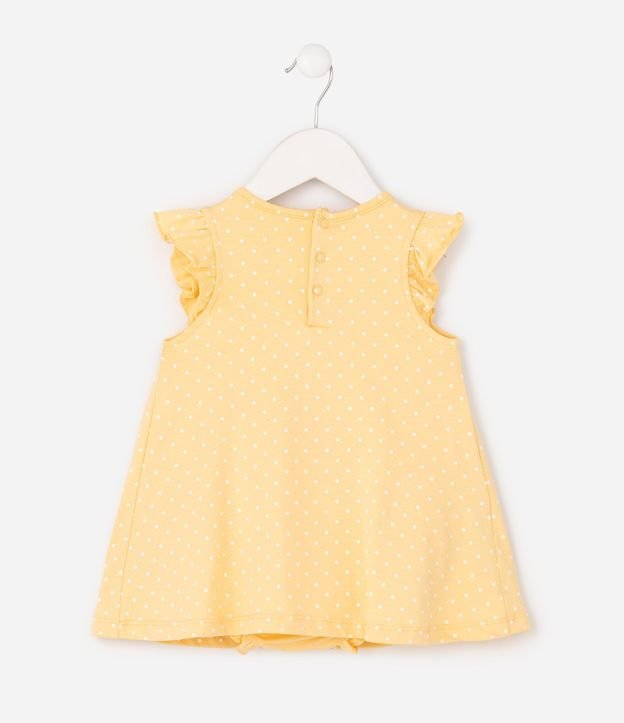 Vestido Body Infantil en Cotton con de Lunares y Bordado de Abejas – Talle 0 a 18 Meses 3