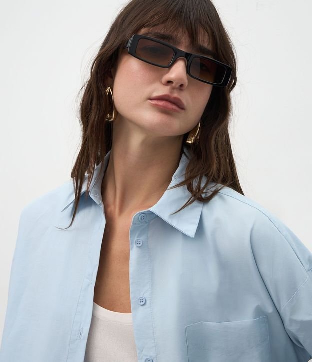 Camisa Oversized en Tricolina Efecto Empapelado 4
