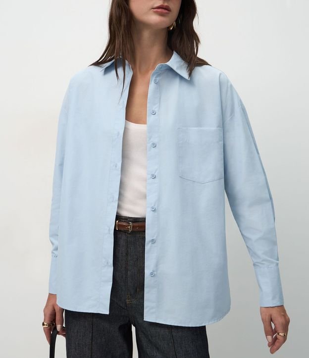 Camisa Oversized en Tricolina Efecto Empapelado 5