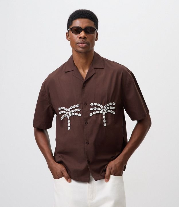 Camisa Bordado Cocotero Caracolas 1