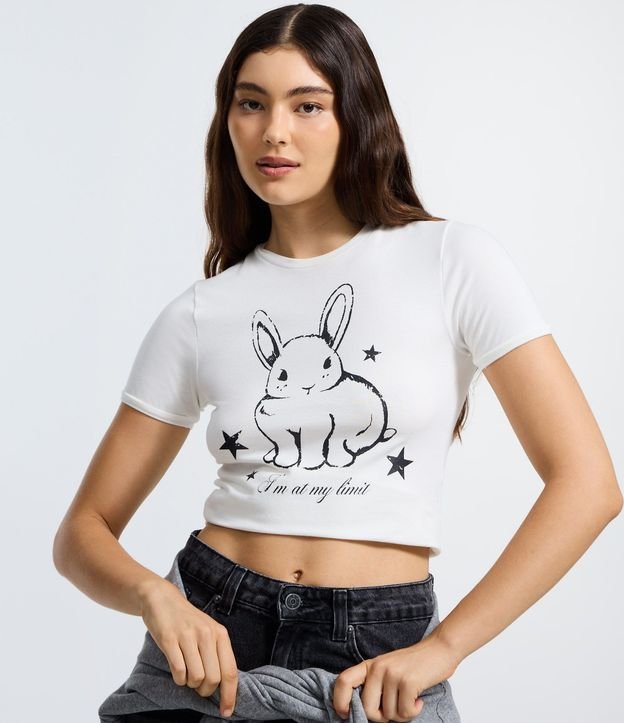 Remera New T-Shirt en Algodón con Estampa de Conejo 3