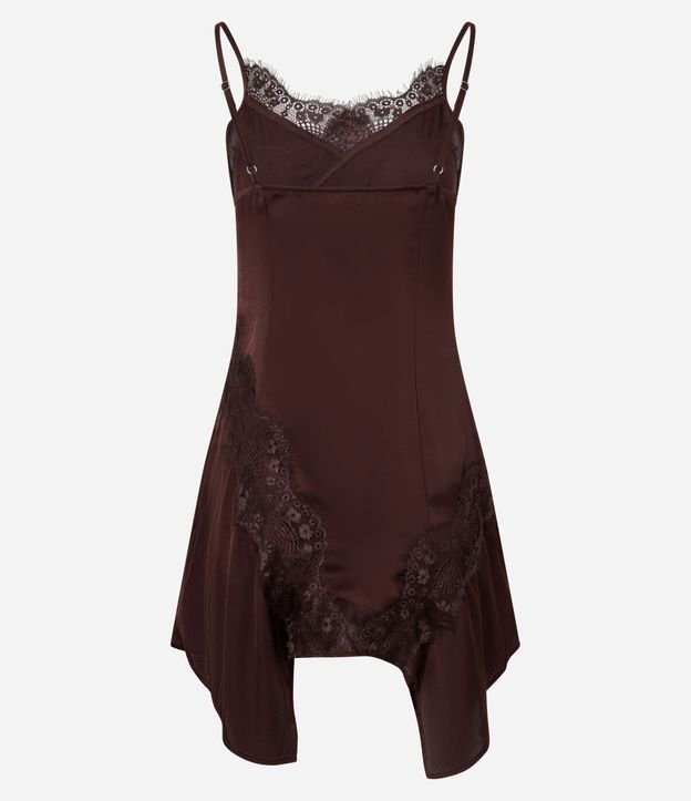 Vestido en Satén con Detalles en Encaje 7