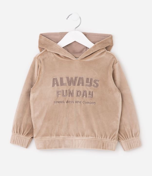Conjunto Infantil en Fleece con Capucha y Lettering - Talle 1 a 4 años 3