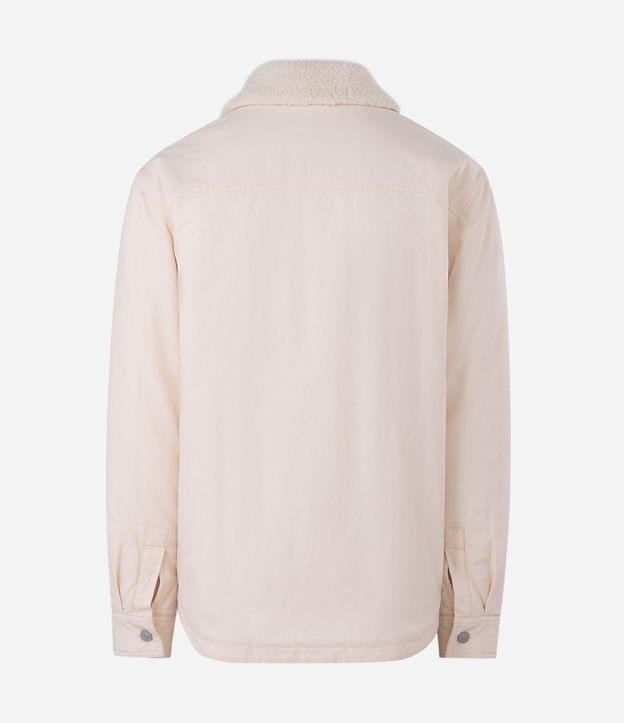 Campera Masculina Oversized Sarga con Cuello de Sherpa 2