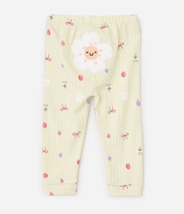 Conjunto Infantil con Estampado Floral y Bordados – Talle RN a 18 Meses 7