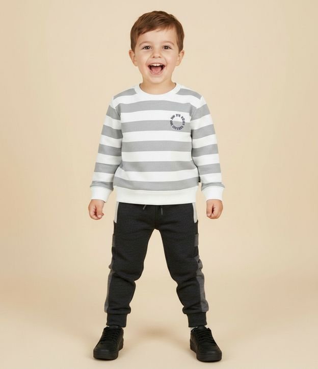 Pantalón Infantil con Recortes Tricolor y Cordón – Talle 1 a 5 años