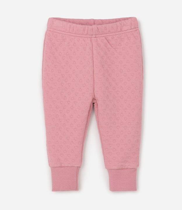 Conjunto Matelassado en Algodón con Corazones en Relieve - Talle 0 a 18 Meses 5