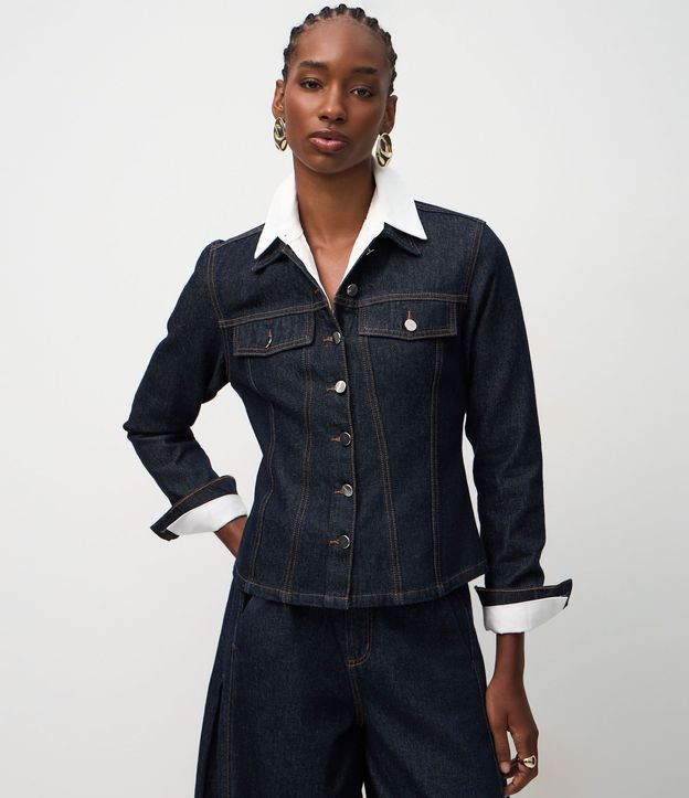 Campera Jeans con Recortes Acinturados 2