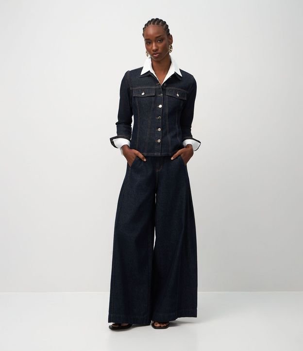 Campera Jeans con Recortes Acinturados 3