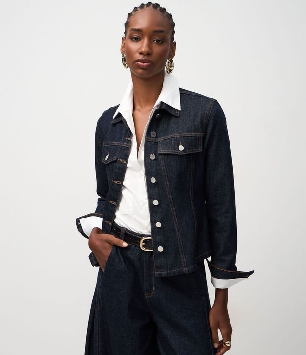 Campera Jeans con Recortes Acinturados 6